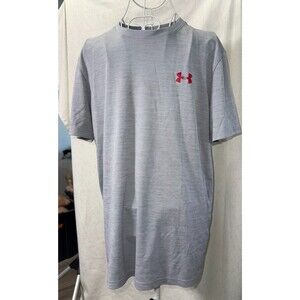 Under Armour Heat Gear NWOT Men’s T-Shirt Size Medium Gray W/ Red Writing